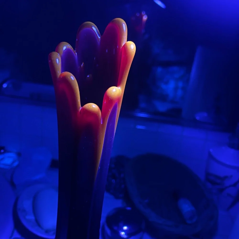 Vintage red  Swung Vase 14” glow